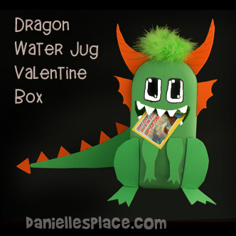 Dragon Valentine Box Kids Can Make www.daniellesplace.com