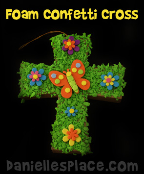 Foam Confetti Cross Kids Can Make for Easter