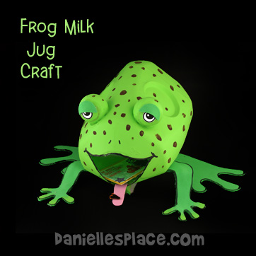 Frog Valentine Card  Box Made From a Milk Jug Craft Kids Can Make www.daniellesplace.com