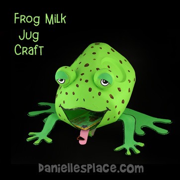 Frog Valentine Card Box Made From a Milk Jug Craft Kids Can Make www.daniellesplace.com