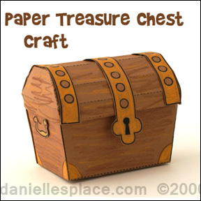 Paper treasure box craft for Sunday School or Children's Ministry from www.daniellesplace.com