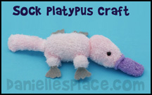 Platypus Sock Craft for Kids www.daniellesplace.com