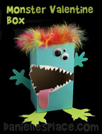 Monster Valentine's Day Box Craft from www.daniellesplace.com