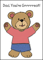 Dad, You're Grrreat Father's Day Card for kids to make