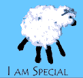 "I am Special" hand print sheep craft