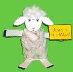 sunday school Jesus is the Way Plastic Bag Sheep bible Craft for Psalm 23
