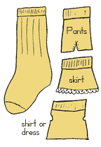 clothes from sock for dolls