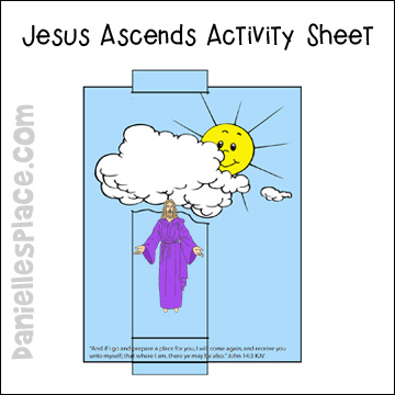 Jesus Ascends Activity Sheet for Sunday School