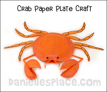 Paper Plate Crab Craft Kids Can Make www.daniellesplace.com