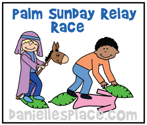 Donkey Relay Race Game for Palm Sunday Bible Lesson from www.daniellesplace.com