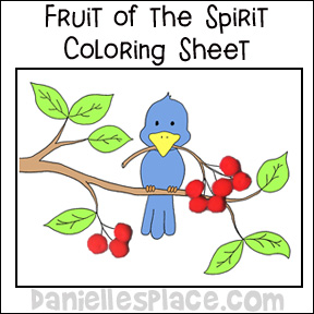 Fruit Bible Verse Activity Sheet www.daniellesplace.com