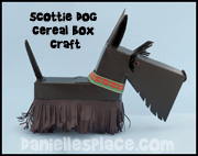 Cereal Box Scottie Dog Craft