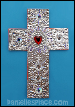 silver duck tape cross craft
