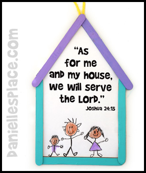 "We will serve the Lord" Craft Stick Bible Craft for Sunday School from www.daniellesplace.com