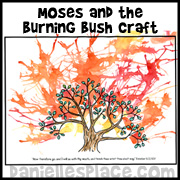 Burning Bush Picture Craft for Story of Moses Sunday School Lesson from www.daniellesplace.com