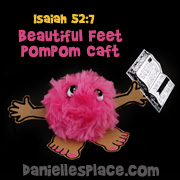 Beautiful Feet Pompom Craft for Kids from www.daniellesplace.com