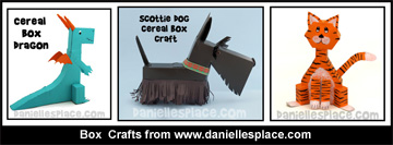 Cereal Box Crafts for Kids from www.daniellesplace.com