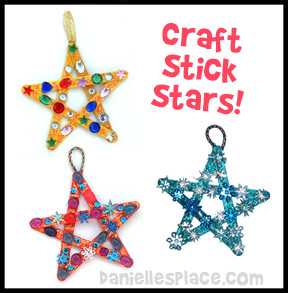 Craft stick Star Bible Craft for Sunday School from www.daniellesplace.com with star template www.daniellesplace.com