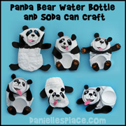 Crushed Can and Water Bottle Panda Bear Craft