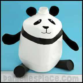 Panda Bear Milk Jug Craft www.daniellesplace.com