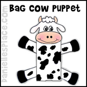 Paper Bag Cow Craft from www.daniellesplace.com