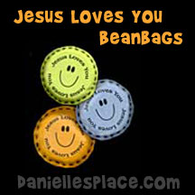 Jesus Loves You Bean Bag Craft from www.daniellesplace.com