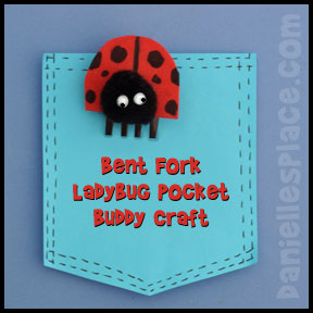 Ladybug Pocket Buddy Bent Fork Craft from www.daniellesplace.com