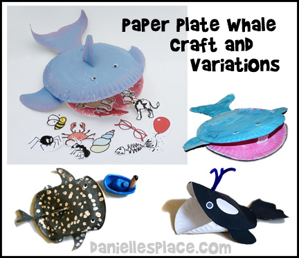 Paper Plate Whale Craft for Jonah and the Whale from www.daniellesplace.com