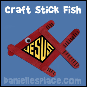Craft Stick Fish From www.daniellesplace.com