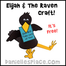 Elijah and the Raven Free Printable Craft from www.daniellesplace.com