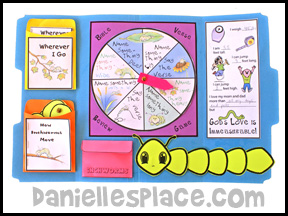 Inchworm Lap Book Lesson from Bug Buddy Studies from www.daniellesplace.com