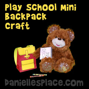 Mini Backpack to Play School Craft from www.daniellesplace.com