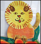 lion paper plate craft