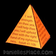 Bible Verse Pyramid Craft for Kids from www.daniellesplace.com