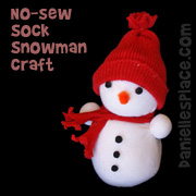 Sock Craft - No Sew Sock Snowman Craft from www.daniellesplace.com