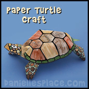 Paper Turtle Craft for Childrens Ministry