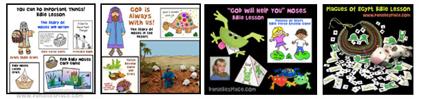 Moses Bible Lessons on www.daniellesplace.com
