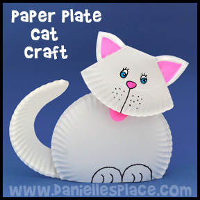 Cat Craft - Paper Plate Craft  from www.daniellesplace.com