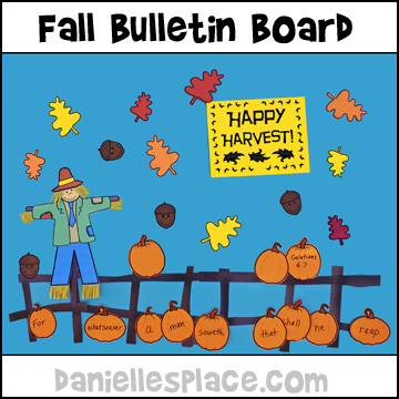 Happy Harvest Bulletin Board Display from www.daniellesplace.com