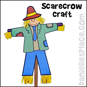 Scarecrow paper craft from www.daniellesplace.com
