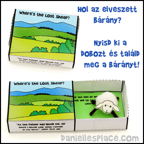 "Hol az elveszett bárány?" Gyufásdoboz méretű bibliai témájú játék