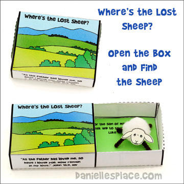 "Where's the Lost Sheep" Match Box Craft from www.daniellesplace.com