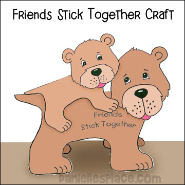 Friends Stick Together Bible Craft for Kids from www.daniellesplace.com
