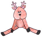 sitting reindeer craft for kids
