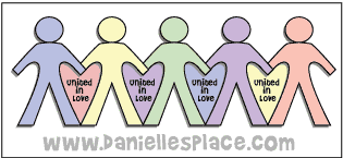 United in Love Paper Doll Bible Craft