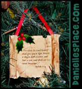 Bible Scroll Christmas Ornament Craft for Kids from www.daniellesplace.com for Sunday School lesson "Isaiah Predicts Jesus' Birth