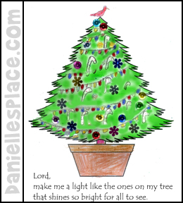 Christmas Tree Printable with Poem Craft for Kids from www.daniellesplace.com