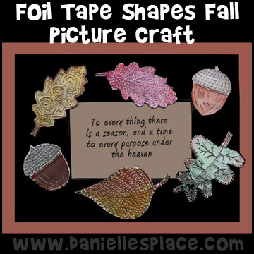 Fall  Foil Leaf Tape Picture Craft for Kids from www.daniellesplace.com