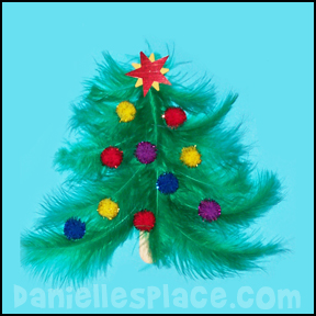 Feather Christmas Tree Printable with Poem from www.daniellesplace.com