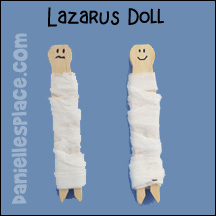 Lazarus Clothespin Dolls Bible Craft for Sunday School from www.daniellesplace.com